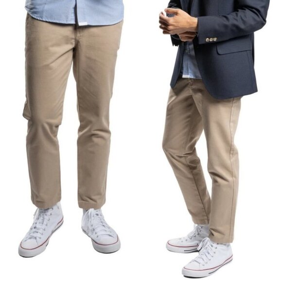 NWT Peter Manning Lightweight Chino Dress Pants Khaki Size 28 by 27 New Tags Tan - Picture 14 of 14